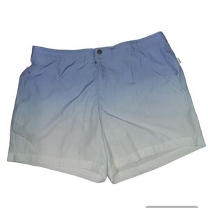 Onia The Calder Ombre Men's Athletic Board Shorts Drawstring Blue White …